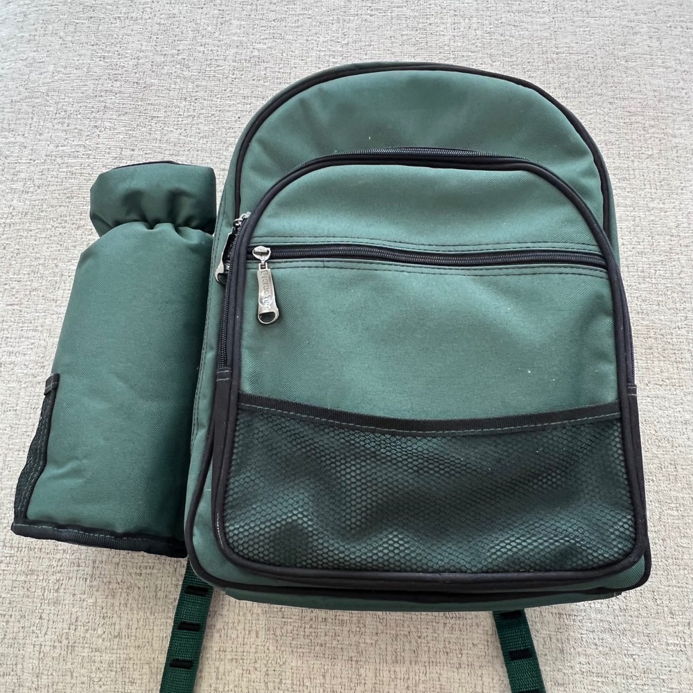 Picnic Time Backpack Green Insulated Cooler For Two Wine Cheese‎ Linend